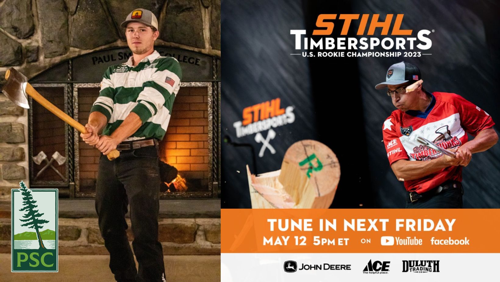 PSC's Miner to Compete in the STIHL TimberSports Rookie Pro Series This Weekend Thumbnail